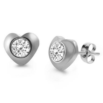 555jewelry ต่างหูก้านเสียบประดับด้วย CZ กลมสีขาว รุ่น MNC-ER451-A สี Steel 555jewelry ต่างหูก้านเสียบประดับด้วย CZ กลมสีขาว รุ่น MNC-ER451-A สี Steel