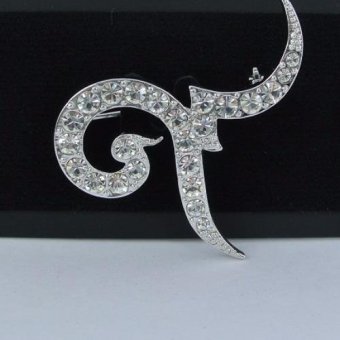 Pearl Jewelry เข็มกลัดไว้อาลัย 9 คริสตัลสีเงิน Premium Pearl Jewelry เข็มกลัดไว้อาลัย 9 คริสตัลสีเงิน Premium
