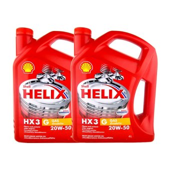SHELL น้ำมันเครื่อง HELIX HX3 G 20W-50 รถยนต์ที่ใช้ก๊าซ 4 ลิตร (2 แกลลอน) SHELL น้ำมันเครื่อง HELIX HX3 G 20W-50 รถยนต์ที่ใช้ก๊าซ 4 ลิตร (2 แกลลอน)