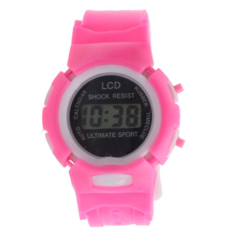เด็กนักเรียนผู้หญิงเวลานาฬิกาข้อมือแบบดิจิทัล และจอ Lcd เครื่องกีฬาสีชมพู เด็กนักเรียนผู้หญิงเวลานาฬิกาข้อมือแบบดิจิทัล และจอ Lcd เครื่องกีฬาสีชมพู