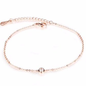 TANITTgems สร้อยข้อเท้านากประดับเพชรสวิสเม็ดกลมน้ำงาม TANITTgems สร้อยข้อเท้านากประดับเพชรสวิสเม็ดกลมน้ำงาม