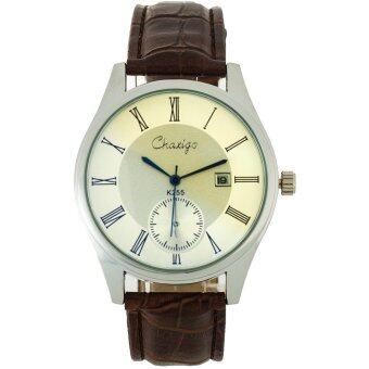 MEGA Quartz Waterproof Leather Watchband Date Calendar Wristwatch Luxuary Style หรูหรานาฬิกาข้อมือ สายหนัง กันน้ำ รุ่น MG0024 (White/Brown) MEGA Quartz Waterproof Leather Watchband Date Calendar Wristwatch Luxuary Style หรูหรานาฬิกาข้อมือ สายหนัง กันน้ำ รุ่น MG0024 (White/Brown)