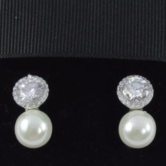 Pearl Jewelry ต่างหูมุกแก้ว P1 Pearl Jewelry ต่างหูมุกแก้ว P1