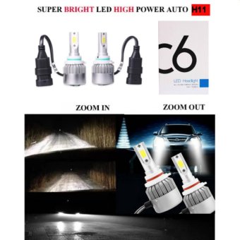 LED ไฟหน้ารถยนต์ SUPER BRIGHT 6000K รุ่น C6 ไฟหน้า LED รถยนต์ ความสว่าง 7600lm แสงสีขาว 6000k ระบบ AUTO LED พร้อมชุดบัลลาร์ด (H 11 ,H8,H9,H16) LED ไฟหน้ารถยนต์ SUPER BRIGHT 6000K รุ่น C6 ไฟหน้า LED รถยนต์ ความสว่าง 7600lm แสงสีขาว 6000k ระบบ AUTO LED พร้อมชุดบัลลาร์ด (H 11 ,H8,H9,H16)