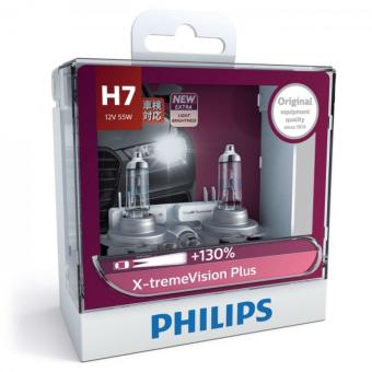 Philips หลอดไฟ รถยนต์ H7 รุ่น X-TREME Vision Plus Upgrade ความสว่าง +130% Philips หลอดไฟ รถยนต์ H7 รุ่น X-TREME Vision Plus Upgrade ความสว่าง +130%