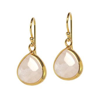 Sasi Bon ต่างหูทองเหลืองชุบทองกรอบรูป ประดับด้วยหิน Rose Quartz รุ่น NSS-1805GP (สีชมพู) Sasi Bon ต่างหูทองเหลืองชุบทองกรอบรูป ประดับด้วยหิน Rose Quartz รุ่น NSS-1805GP (สีชมพู)