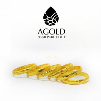AGOLD ST06 แหวนลายทรายทับลาย คละลาย ทองคำแท้ 96.5% น้ำหนัก 0.8 กรัม ฟรีกล่องใส่เครื่องประดับ AGOLD ST06 แหวนลายทรายทับลาย คละลาย ทองคำแท้ 96.5% น้ำหนัก 0.8 กรัม ฟรีกล่องใส่เครื่องประดับ
