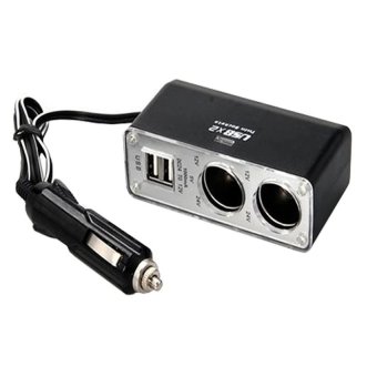 Startupช่องจุดบุหรี่USB Twin 2-Way Socket Car (Black) Startupช่องจุดบุหรี่USB Twin 2-Way Socket Car (Black)