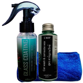 ikit น้ำยาเคลือบแก้ว/แชมพูล้างรถ สูตรคานูบาwax ikit น้ำยาเคลือบแก้ว/แชมพูล้างรถ สูตรคานูบาwax