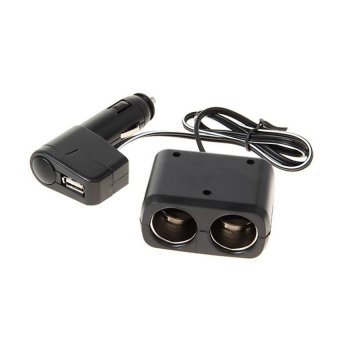 แยกช่องบุหรี่ในรถ 12v 2ช่อง มี usb 60w wf0097 แยกช่องบุหรี่ในรถ 12v 2ช่อง มี usb 60w wf0097