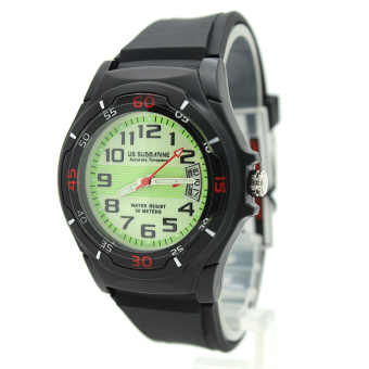 Submariner นาฬิกาข้อมือชาย-หญิง สายยาง ระบบเข็ม มีวันที่ หน้าปัดเขียวพรายนำ้ - SD-C03 (Green) Submariner นาฬิกาข้อมือชาย-หญิง สายยาง ระบบเข็ม มีวันที่ หน้าปัดเขียวพรายนำ้ - SD-C03 (Green)