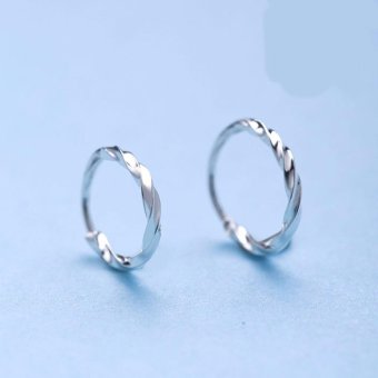 TANITTgemsต่างหูห่วงเงินแท้Silver99.0%ลายทวิสต์พร้อมใบรับประกันสินค้า TANITTgemsต่างหูห่วงเงินแท้Silver99.0%ลายทวิสต์พร้อมใบรับประกันสินค้า