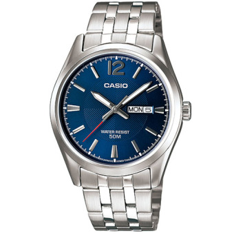 Casio Standard นาฬิกาข้อมือผู้ชาย สีน้ำเงิน สายสแตนเลส รุ่น MTP-1335D-2AVDF Casio Standard นาฬิกาข้อมือผู้ชาย สีน้ำเงิน สายสแตนเลส รุ่น MTP-1335D-2AVDF
