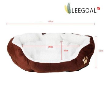 Leegoal เบาะนุ่มสบายขนลูกสุนัขลูกแมวนอนรัง (M กาแฟ) Leegoal เบาะนุ่มสบายขนลูกสุนัขลูกแมวนอนรัง (M กาแฟ)