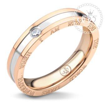 555jewelry แหวนดีไซน์เรียบ สี พิ้งโกลด์/สตีลเงิน รุ่น MNC-R743-C - แหวนเรียบ แหวนผู้หญิง สแตนเลสสตีล แหวนคู่ 555jewelry แหวนดีไซน์เรียบ สี พิ้งโกลด์/สตีลเงิน รุ่น MNC-R743-C - แหวนเรียบ แหวนผู้หญิง สแตนเลสสตีล แหวนคู่