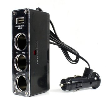 Charging kit เพิ่มที่จุดบุหรี่ในรถยนต์เป็น 3 Socket และช่องเสียบที่ชาร์จแบตในรถยนต์ usb 1 port Charging kit เพิ่มที่จุดบุหรี่ในรถยนต์เป็น 3 Socket และช่องเสียบที่ชาร์จแบตในรถยนต์ usb 1 port