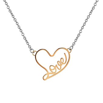 555jewelry จี้ พร้อมสร้อย สแตนเลสสตีล - จี้ ผู้หญิง ดีไซน์น่ารักฉลุคำว่า Love เป็นรูปหัวใจ (สี พิ้งโกลด์) 555jewelry จี้ พร้อมสร้อย สแตนเลสสตีล - จี้ ผู้หญิง ดีไซน์น่ารักฉลุคำว่า Love เป็นรูปหัวใจ (สี พิ้งโกลด์)