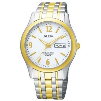 ALBA นาฬิกาข้อมือชาย-Silver/Gold หน้าปัดขาว - AXND52X1 ALBA นาฬิกาข้อมือชาย-Silver/Gold หน้าปัดขาว - AXND52X1