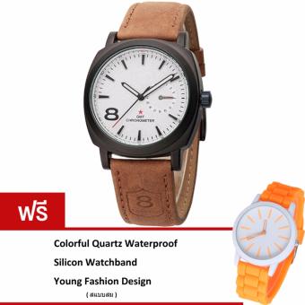 MEGA Casual Quartz Waterproof Frosted Watchband Sport Watch หรูหรานาฬิกาข้อมือ สายหนัง กันน้ำ รุ่น MG0012 (White)(ฟรี Colorful Quartz Waterproof Silicon Strap Young Fashion Watch)(White) MEGA Casual Quartz Waterproof Frosted Watchband Sport Watch หรูหรานาฬิกาข้อมือ สายหนัง กันน้ำ รุ่น MG0012 (White)(ฟรี Colorful Quartz Waterproof Silicon Strap Young Fashion Watch)(White)