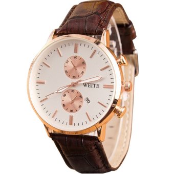 MEGA Quartz Waterproof Calendar Wristwatch หรูหรานาฬิกาข้อมือ สายหนัง กันน้ำ รุ่น MG0006 (Brown) MEGA Quartz Waterproof Calendar Wristwatch หรูหรานาฬิกาข้อมือ สายหนัง กันน้ำ รุ่น MG0006 (Brown)