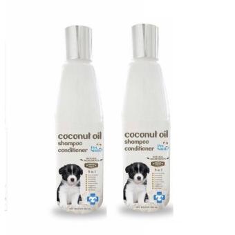 Pet Smile, แชมพูสุนัข สูตรน้ำมันมะพร้าวผสมคอนดิชันเนอร์, 250ml (2 ขวด) Pet Smile, แชมพูสุนัข สูตรน้ำมันมะพร้าวผสมคอนดิชันเนอร์, 250ml (2 ขวด)