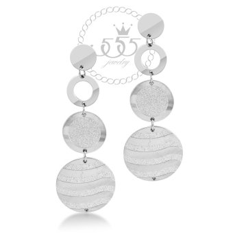 555jewelry ต่างหูแบบห้อยรูปวงกลม รุ่น MNC-ER371-A - Steel 555jewelry ต่างหูแบบห้อยรูปวงกลม รุ่น MNC-ER371-A - Steel
