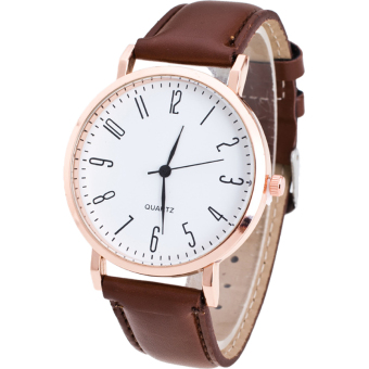 MEGA Quartz Waterproof Arabic Digits หรูหรานาฬิกาข้อมือ สายหนัง กันน้ำ รุ่น MG0026 (Brown) MEGA Quartz Waterproof Arabic Digits หรูหรานาฬิกาข้อมือ สายหนัง กันน้ำ รุ่น MG0026 (Brown)