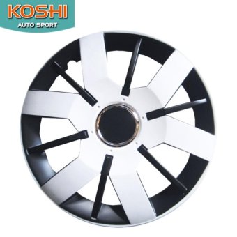 Koshi wheel cover ฝาครอบกระทะล้อ 14 นิ้ว ลาย 5067WB (4ฝา/ชุด) ขาว/ดำ Koshi wheel cover ฝาครอบกระทะล้อ 14 นิ้ว ลาย 5067WB (4ฝา/ชุด) ขาว/ดำ