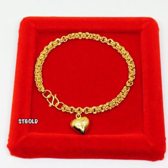 Stgold: สร้อยข้อมือห่วงคู่ติดเก็ตหัวใจ ทองไมครอน ทองชุบ ทองหุ้ม ทองโคลนนิ่ง ทองปลอม 96.5% Stgold: สร้อยข้อมือห่วงคู่ติดเก็ตหัวใจ ทองไมครอน ทองชุบ ทองหุ้ม ทองโคลนนิ่ง ทองปลอม 96.5%