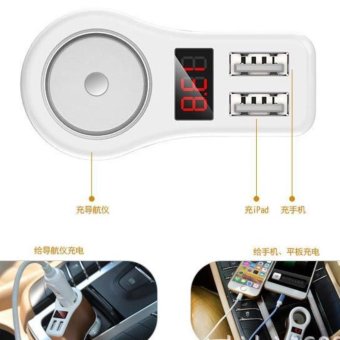 ช่องเสียบที่ชาร์จแบตในรถยนต์ มีจอแสดงวัดโวลต์ DC 12-24V และกระแสขณะชาร์จ USB 2 Port 3.1A และช่องจุดบุหรี่ 1 ช่อง (สีทอง) ช่องเสียบที่ชาร์จแบตในรถยนต์ มีจอแสดงวัดโวลต์ DC 12-24V และกระแสขณะชาร์จ USB 2 Port 3.1A และช่องจุดบุหรี่ 1 ช่อง (สีทอง)