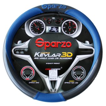 SPARZO หุ้มพวงมาลัย Kevlar 3D ลายเคฟล่าเงา (สีน้ำเงิน) SPARZO หุ้มพวงมาลัย Kevlar 3D ลายเคฟล่าเงา (สีน้ำเงิน)