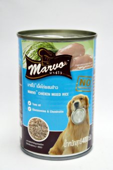 Marvo เนื้อไก่ผสมข้าว อาหารสุนัขชนิดเปียก(กระป๋อง) 400g.x6 Marvo เนื้อไก่ผสมข้าว อาหารสุนัขชนิดเปียก(กระป๋อง) 400g.x6