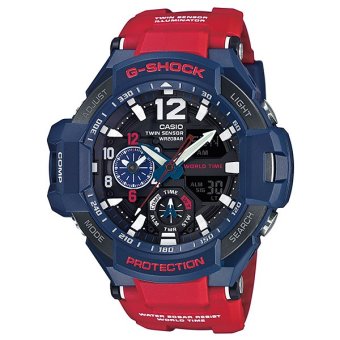 Casio G-Shock นาฬิกาข้อมือผู้ชายสาย เรซิ่นสีแดง รุ่น GA-1100-2A (Blue/Red) / ประกัน CMG Casio G-Shock นาฬิกาข้อมือผู้ชายสาย เรซิ่นสีแดง รุ่น GA-1100-2A (Blue/Red) / ประกัน CMG