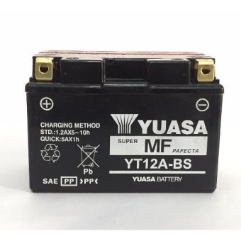 แบต BIGBIKE แบตเตอรี่ BIGBIKE แบตมอเตอร์ไซค์ บิ๊กไบค์ YUASA YT12A-BS 12V 10Ah แบต BIGBIKE แบตเตอรี่ BIGBIKE แบตมอเตอร์ไซค์ บิ๊กไบค์ YUASA YT12A-BS 12V 10Ah