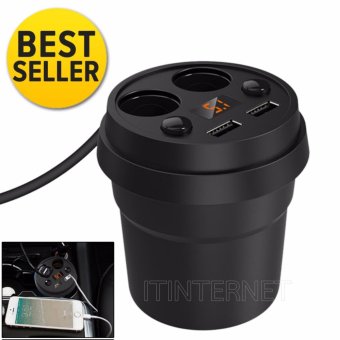 ช่องเสียบที่จุดบุหรี่ USB 5V/3.1A มาพร้อมจอแสดงผลวัดโวลต์ DC 12-24V 150W Multifunctional Cup Shape Car Charger 4 IN 1 ช่องเสียบที่จุดบุหรี่ USB 5V/3.1A มาพร้อมจอแสดงผลวัดโวลต์ DC 12-24V 150W Multifunctional Cup Shape Car Charger 4 IN 1