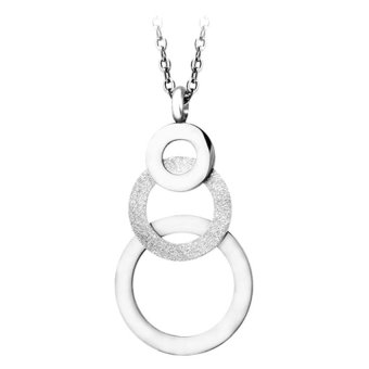 555jewelry จี้รูปวงกลมเรียงทับซ้อนกัน รุ่น MNC-P520-A สี Steel 555jewelry จี้รูปวงกลมเรียงทับซ้อนกัน รุ่น MNC-P520-A สี Steel