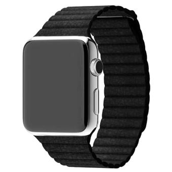 หนังแท้เข็มขัดรัดสายนาฬิกาคล้องแม่เหล็กสำหรับ Apple Watch 42มมบา หนังแท้เข็มขัดรัดสายนาฬิกาคล้องแม่เหล็กสำหรับ Apple Watch 42มมบา