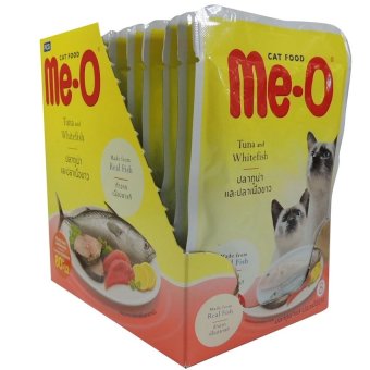 Me-o Pouch อาหารเปียก รสปลาทูน่าและปลาเนื้อขาว 80g ( 12 units ) Me-o Pouch อาหารเปียก รสปลาทูน่าและปลาเนื้อขาว 80g ( 12 units )