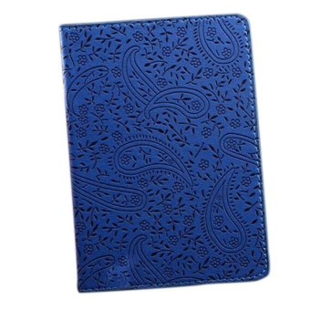 ปกพาสปอร์ตท่องเที่ยวลาเวนเดอร์ถือบัตรตั๋วหนังเทียมฝานเคสสีน้ำเงิน ปกพาสปอร์ตท่องเที่ยวลาเวนเดอร์ถือบัตรตั๋วหนังเทียมฝานเคสสีน้ำเงิน