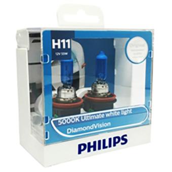 Philips หลอดไฟ รถยนต์ H11 รุ่น DAIMOND VISION แสง 5000K รหัส 12362 DV S2 Philips หลอดไฟ รถยนต์ H11 รุ่น DAIMOND VISION แสง 5000K รหัส 12362 DV S2