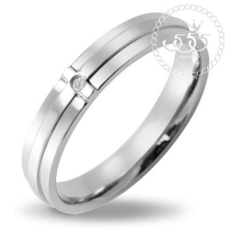 555jewelry Stainless Steel 316L แหวนสไตล์ Minimal ตรงกลางทำลาย Cross ประดับด้วย CZ ขาว รุ่น MNC-R198-A-S (Steel) 555jewelry Stainless Steel 316L แหวนสไตล์ Minimal ตรงกลางทำลาย Cross ประดับด้วย CZ ขาว รุ่น MNC-R198-A-S (Steel)