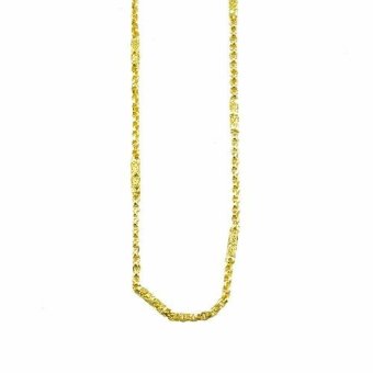 Tfine สร้อยคอ2บาท24นิ้วแท่งหล่อตัดลายท่าโร่ชุบทอง(Gold) Tfine สร้อยคอ2บาท24นิ้วแท่งหล่อตัดลายท่าโร่ชุบทอง(Gold)