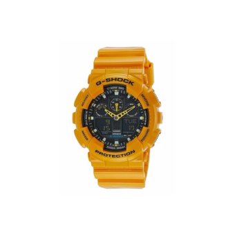 CASIO G-SHOCK รุ่น GA-100A-9ADR (CMG) นาฬิกาข้อมือ สายเรซิ่น สีเหลือง CASIO G-SHOCK รุ่น GA-100A-9ADR (CMG) นาฬิกาข้อมือ สายเรซิ่น สีเหลือง