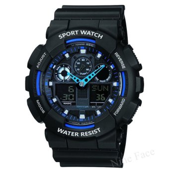 S SPORT นาฬิกาข้อมือ ชายและหญิง (แถมกล่องสวยหรู) กันน้ำได้ดี GA110GB-1A(Black/ Blue) S SPORT นาฬิกาข้อมือ ชายและหญิง (แถมกล่องสวยหรู) กันน้ำได้ดี GA110GB-1A(Black/ Blue)