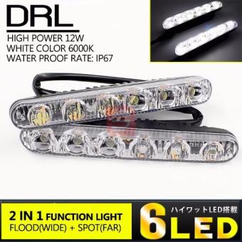 LED ไฟเดย์ไลท์ DRL daytime running lights 2 Way function 6 จุด กันน้ำ LED ไฟเดย์ไลท์ DRL daytime running lights 2 Way function 6 จุด กันน้ำ