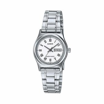 Casio Standard นาฬิกาข้อมือผู้หญิง สายแสตนเลส รุ่น LTP-V006D-7BUDF (White) Casio Standard นาฬิกาข้อมือผู้หญิง สายแสตนเลส รุ่น LTP-V006D-7BUDF (White)