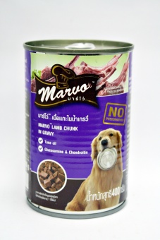 Marvo เนื้อแกะในน้ำเกรวี่ อาหารสุนัขชนิดเปียก(กระป๋อง) 400g.x6 Marvo เนื้อแกะในน้ำเกรวี่ อาหารสุนัขชนิดเปียก(กระป๋อง) 400g.x6