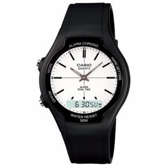 Casio Standard นาฬิกาข้อมือผู้ชาย สีดำ สายเรซิ่น รุ่น AW-90H-7EVDF Casio Standard นาฬิกาข้อมือผู้ชาย สีดำ สายเรซิ่น รุ่น AW-90H-7EVDF