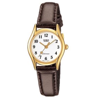 Casio Standard นาฬิกาข้อมือผู้หญิง - สีเงิน สายหนังสีน้ำตาล รุ่น LTP-1094Q-7B4 Casio Standard นาฬิกาข้อมือผู้หญิง - สีเงิน สายหนังสีน้ำตาล รุ่น LTP-1094Q-7B4