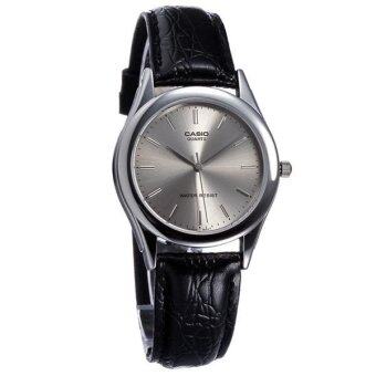 Casio Standard นาฬิกาข้อมือผู้ชาย- สีเงิน สายหนังสีดำ รุ่น MTP-1093E-8A Casio Standard นาฬิกาข้อมือผู้ชาย- สีเงิน สายหนังสีดำ รุ่น MTP-1093E-8A